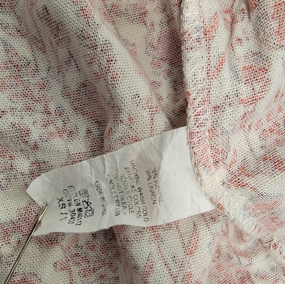 Moodie Mini Skirt XS/S Smocked Waist Ruffle Linen Blend Boho Beachy - Picture 7 of 7